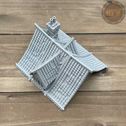 Watermill House | Wheel House | Miniature Gaming Terrain Kit | 3DP4U | Medieval Town Set 2