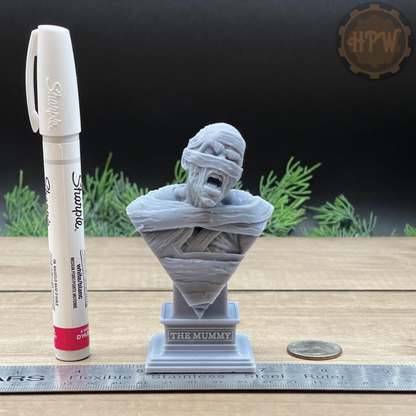 Mummy Bust | Undead Statue | 3D Resin Print