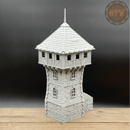Defense Tower | Guard House | Miniature Gaming Terrain Kit | 3DP4U | Medieval Town Set 2
