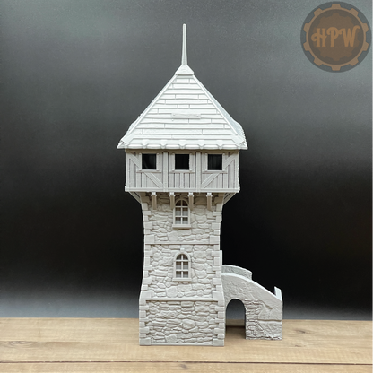Defense Tower | Guard House | Miniature Gaming Terrain Kit | 3DP4U | Medieval Town Set 2