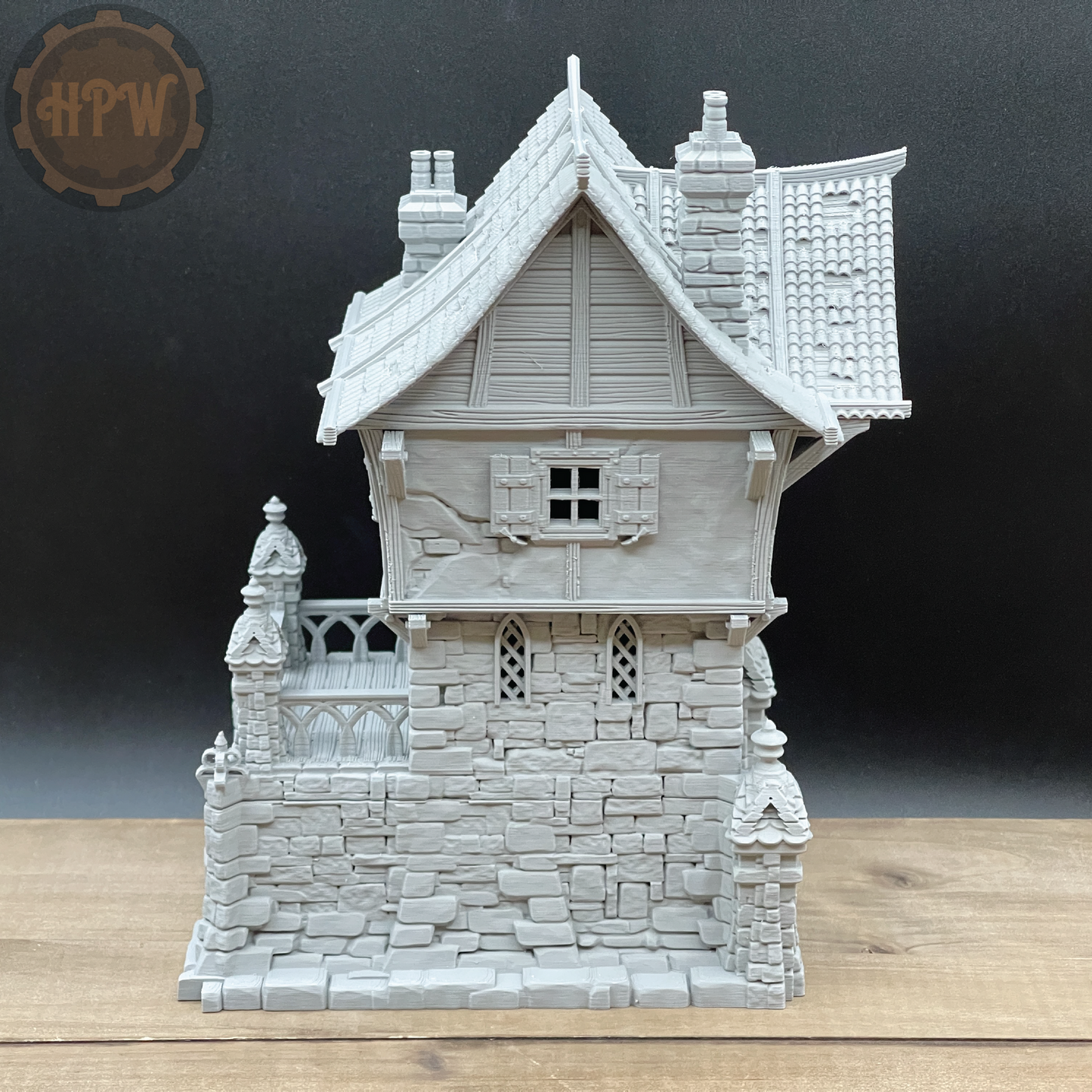 Tombstone Residence | Renaissance House | Miniature Gaming Terrain Kit | 3DP4U | Medieval Town Set 2