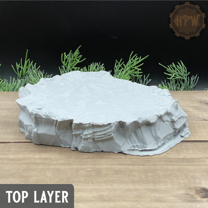 Sea Stack | Rocky Plateau | Miniature Gaming Terrain Kit | GameScape3D | Sea Stack Cove
