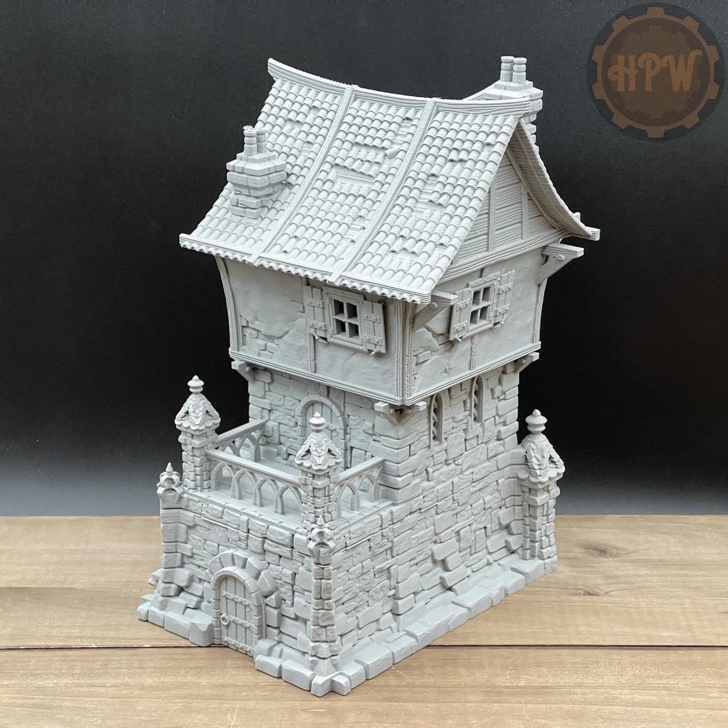 Tombstone Residence | Renaissance House | Miniature Gaming Terrain Kit | 3DP4U | Medieval Town Set 2